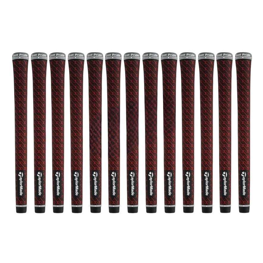 Set of 13 Golf Pride Taylormade Z-Grip Golf Grip Black Red Standard Size