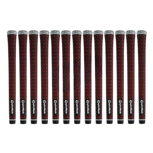 Set of 13 Golf Pride Taylormade Z-Grip Golf Grip Black Red Standard Size