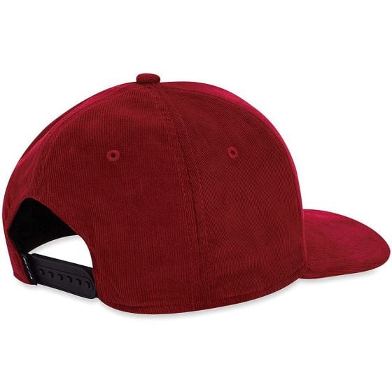 Callaway Golf Corduroy Snapback Golf Hat Adjustable Burgundy
