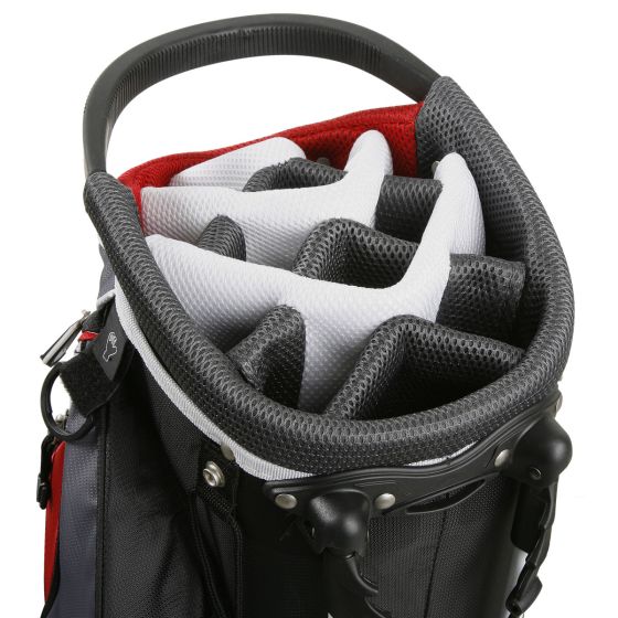 Powerbilt TPS Dunes Golf Stand Bag Black Red 14 Way Divider