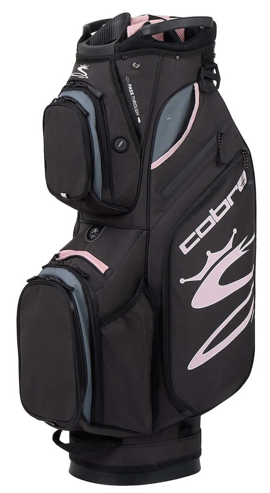 Ladies Cobra Air Cart Golf Bag Black Pink 9 Pockets 14 Way Divider