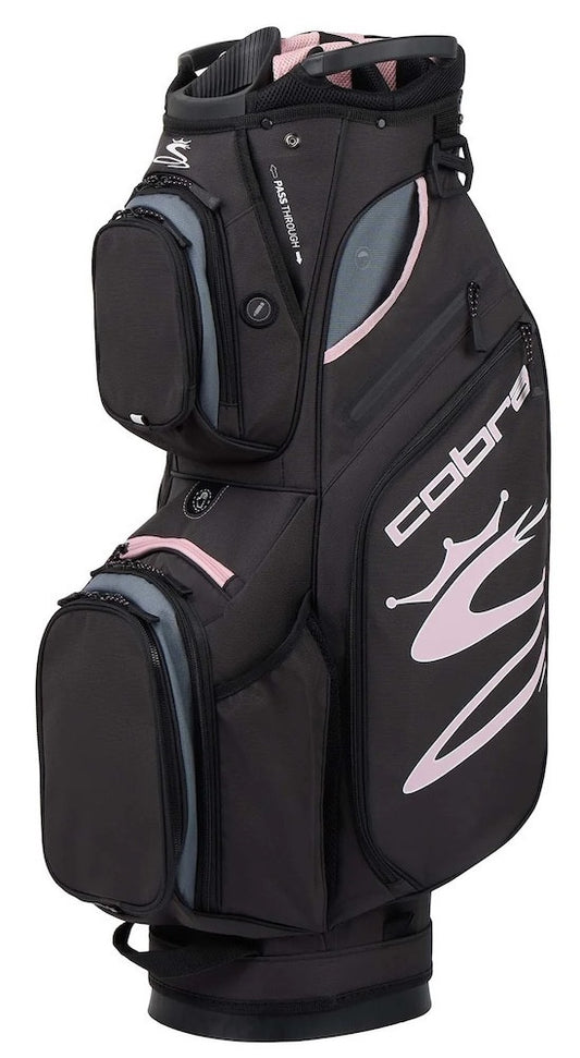 Ladies Cobra Air Cart Golf Bag Black Pink 9 Pockets 14 Way Divider