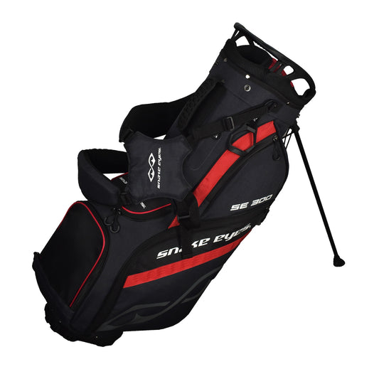 Snake Eyes SE300 Hybrid Stand Golf Bag 14 Way Divider Black Red
