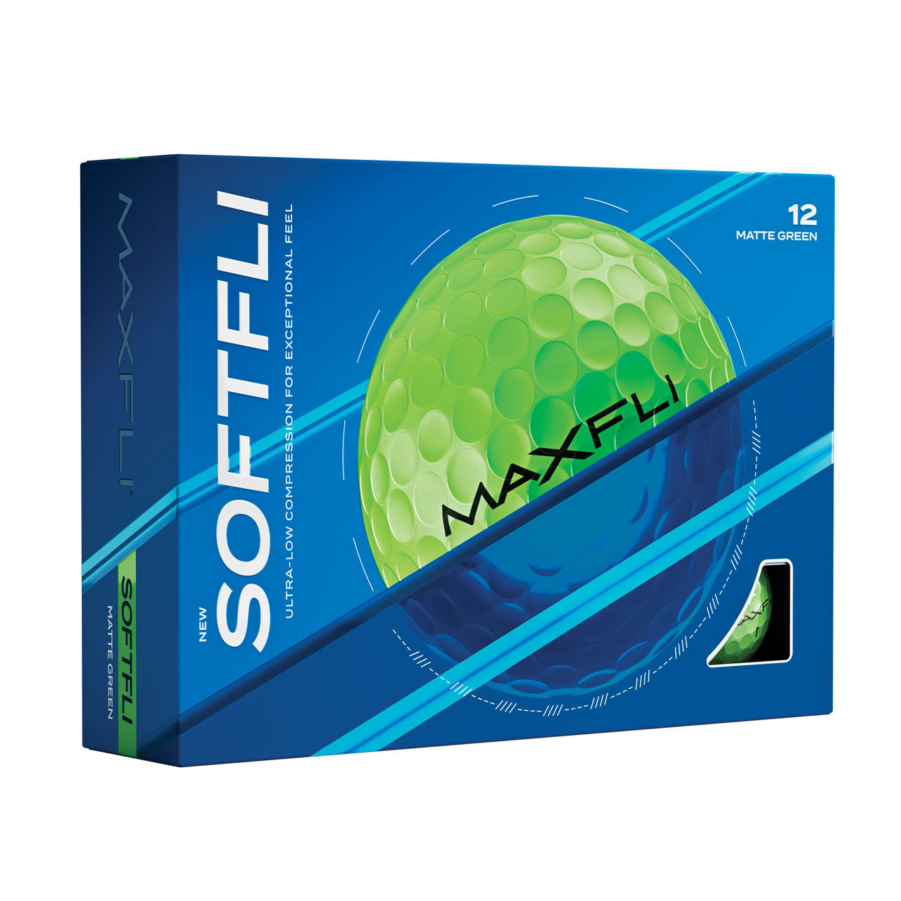 Maxfli SoftFli Golf Balls 1 Dozen 12 Balls Matte Green Ultra Low Compression