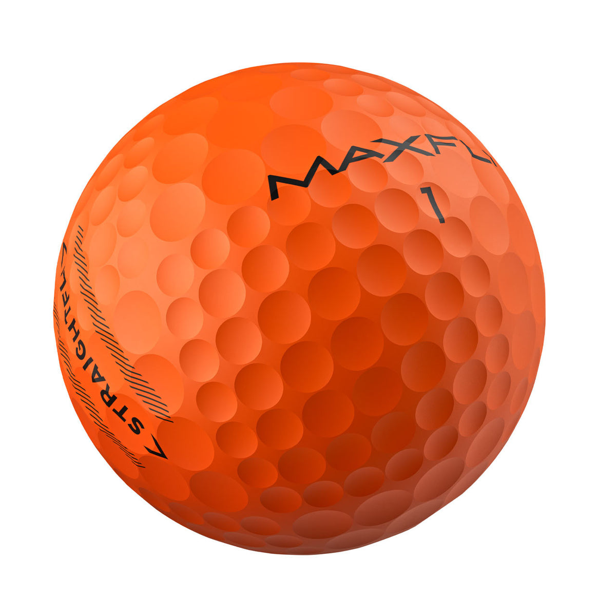 Maxfli StraightFli Golf Balls 1 Dozen 12 Balls Matte Orange Longer Distance