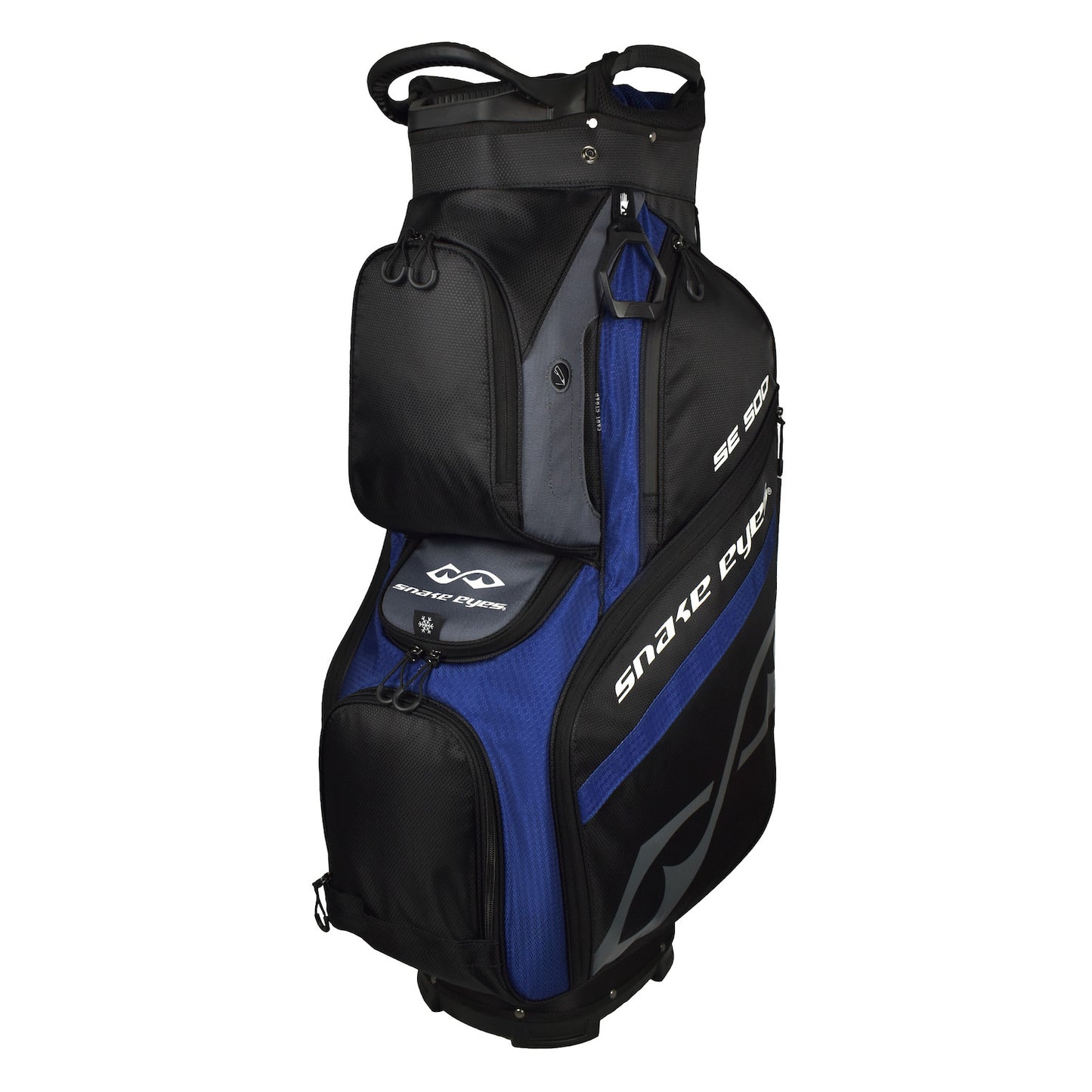 Snake Eyes SE500 Cart Golf Bag 14 Way Divider Black Blue