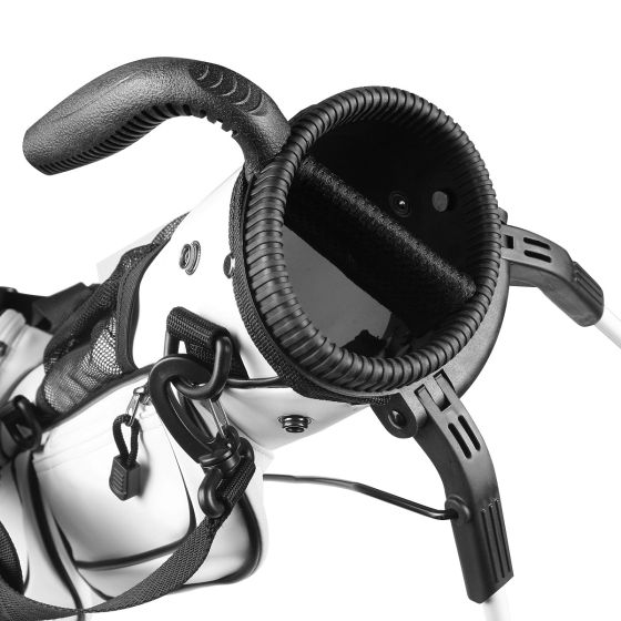 Orlimar Pitch 'N Putt Elite Synthetic Leather Sunday Golf Bag Black White