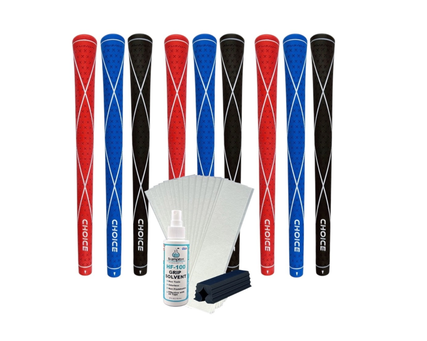 Choice Fusion Golf Grip Standard Size with Golf Grip Kit Choose Color/Quantity