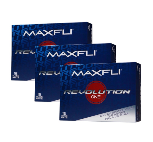 3 Dozen Maxlfi Revolution One Golf Balls 36 Balls Gloss White