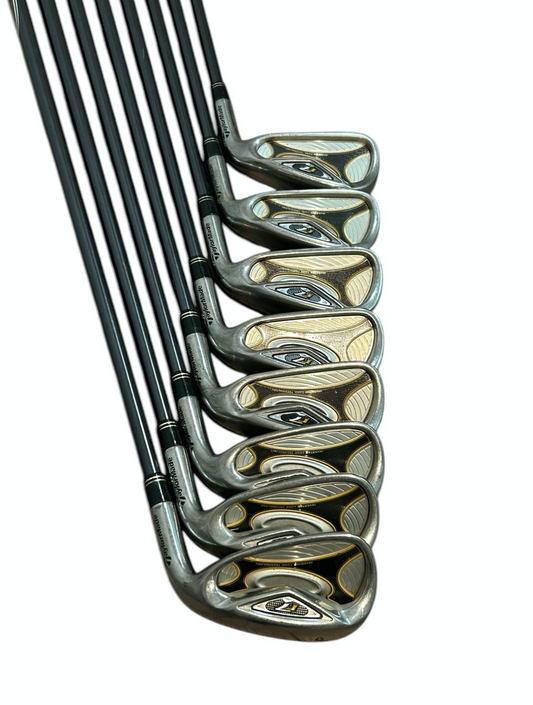 Taylormade r7 Iron Set 3-PW Right Handed Graphite Stiff Flex Shafts 65g +0.5"