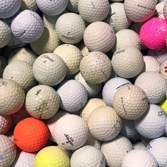 300 Assorted Hitaway Practice Recycled Used Golf Balls Mixed Colors Brands