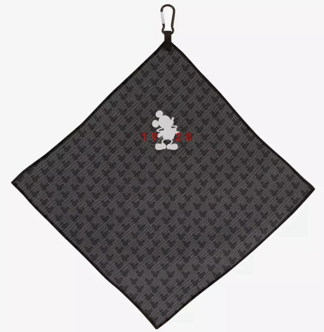 Team Effort Disney Mickey Mouse Golf Towel 15x15 Gray Microfiber