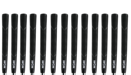 Set of 13 Grip One Arthritic Golf Grips Oversize +3/64 Black