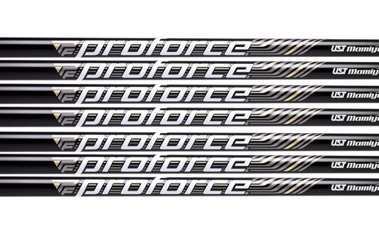 Set of 7 UST Mamiya Proforce Iron Shafts Stiff Flex 95g Graphite .370 Tip