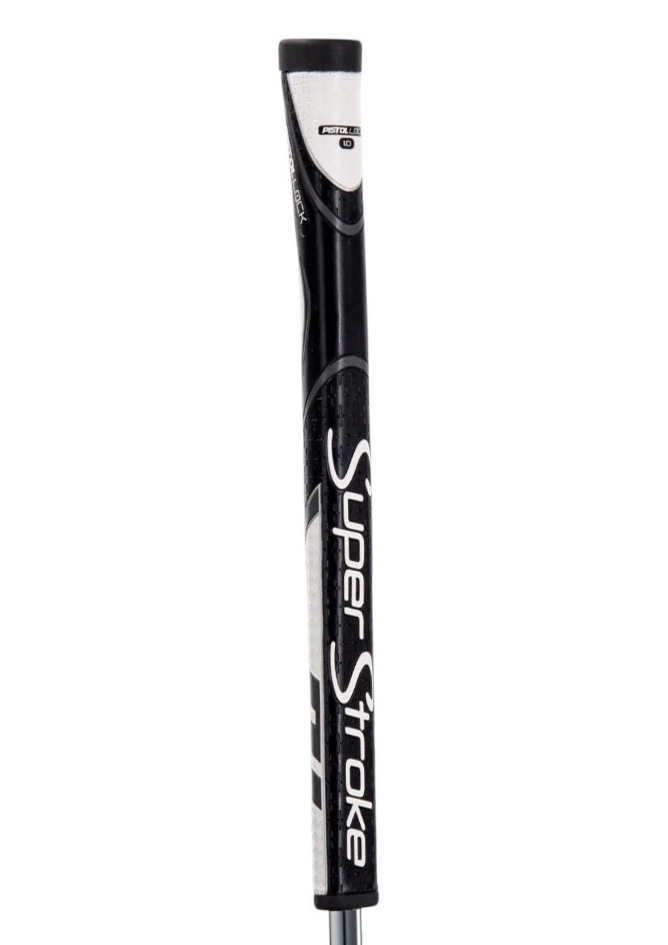 Super Stroke Pistol Lock 1.0 Putter Grip White Black