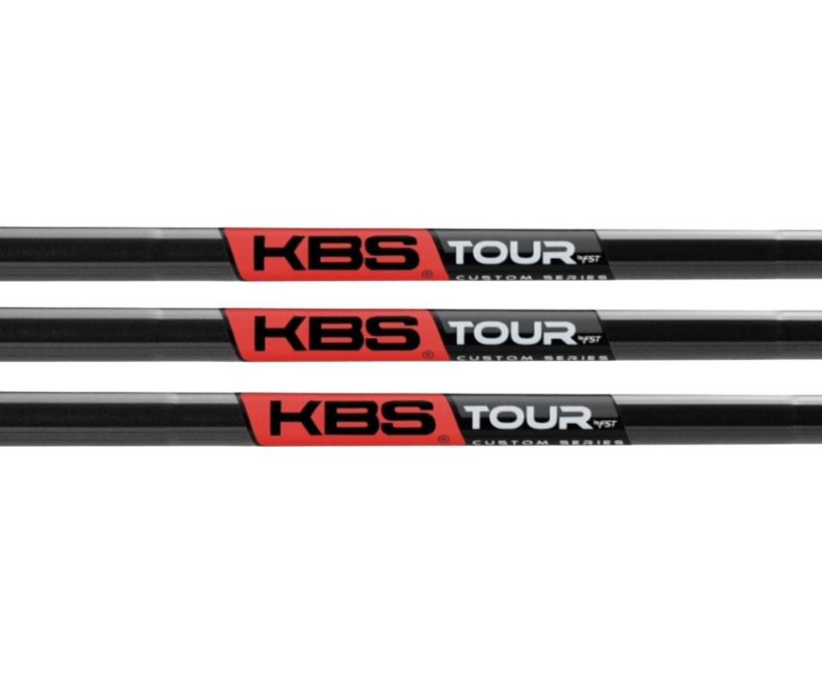 Set of 3 KBS Tour Custom Black Pearl Wedge Shafts Signature Red Stiff