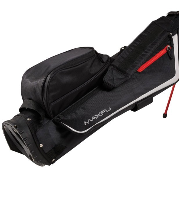 Maxfli Sunday Golf Stand Bag 3 Way Divider Black Red