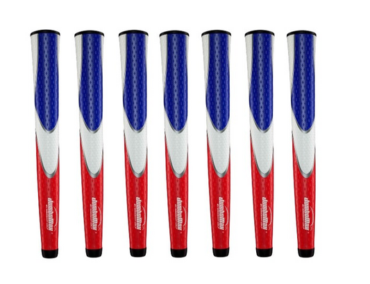 Jumbomax Tour Series Golf Grips Red White Blue Choose Size and Quantity