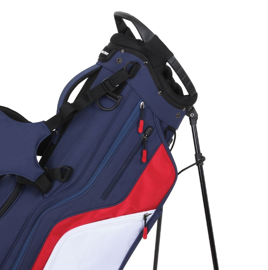 Maltby Golf Stand Bag 14 Way Divider USA Flag Red White Blue