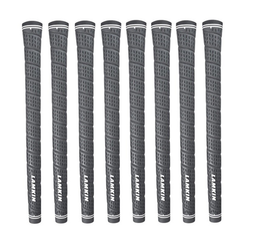 Lamkin Crossline Plus Wrap Golf Grips Grey/Black Standard Grip Bundles