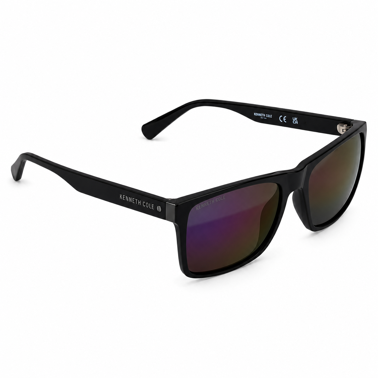 Kenneth Cole Sunglasses Black Frame Blue Lens Sport Outdoors Sunglasses