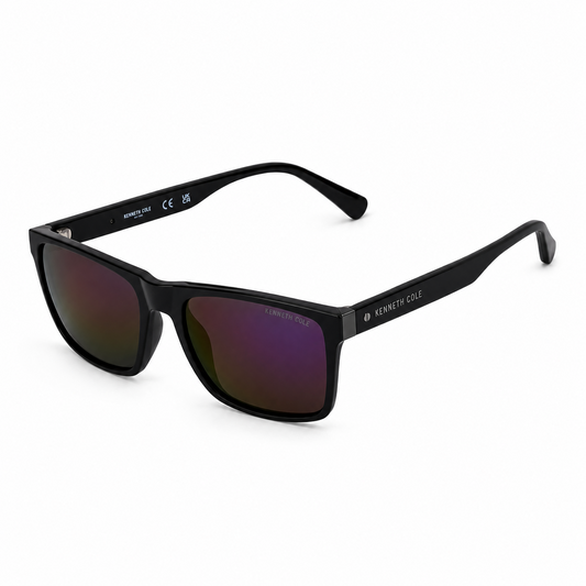 Kenneth Cole Sunglasses Black Frame Blue Lens Sport Outdoors Sunglasses