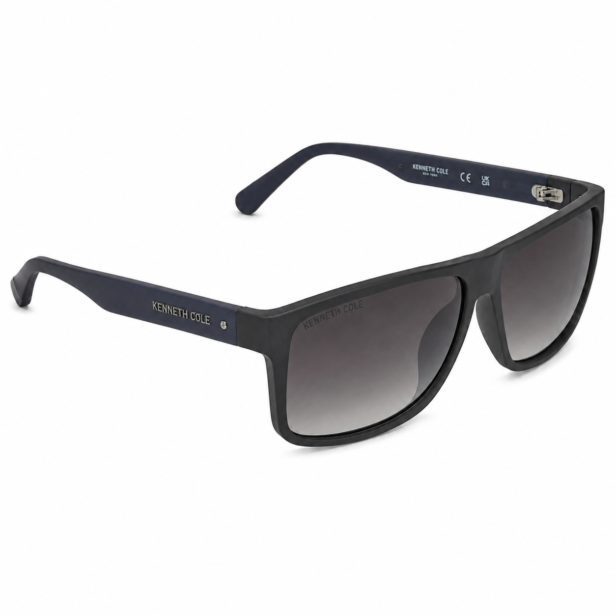Kenneth Cole Sunglasses Blue Frame Black Lens Sport Outdoors Sunglasses