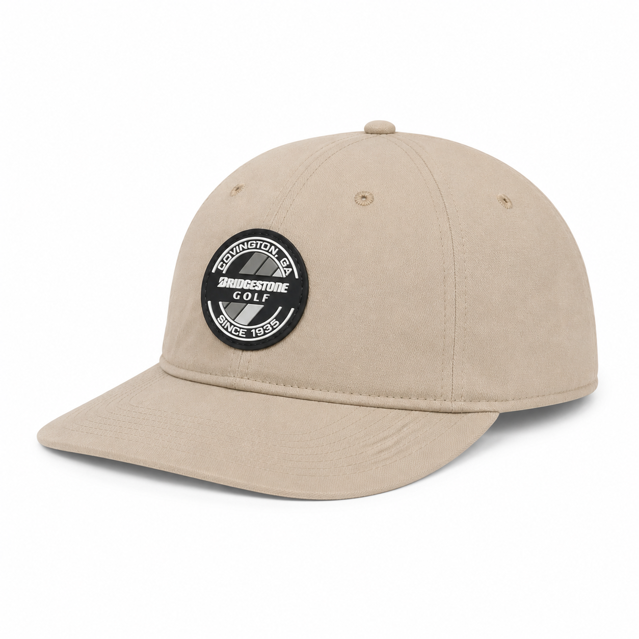 Bridgestone Crusher Hat 6 Panel Adjustable Snapback Hat Lightweight Khaki