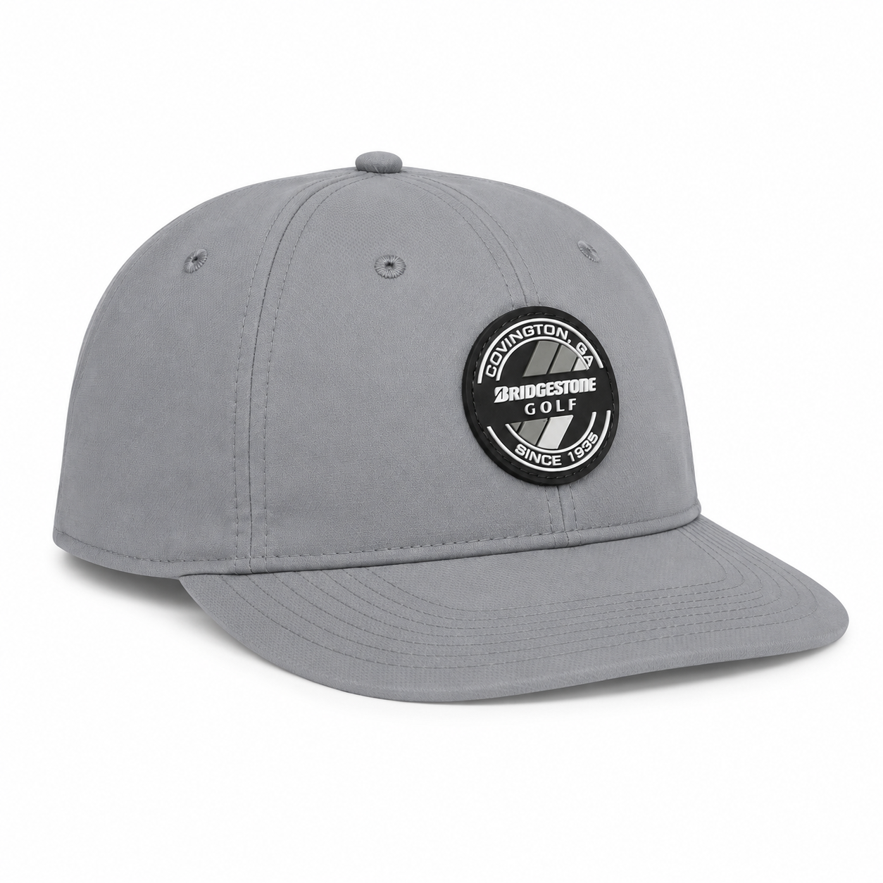 Bridgestone Crusher Hat 6 Panel Adjustable Snapback Hat Lightweight Black Gray