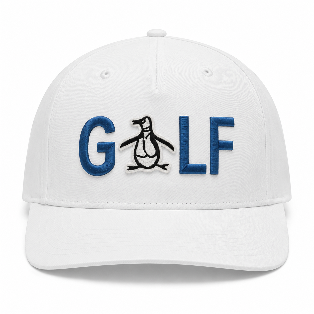 Original Penguin Golf Hat Cotton Twill White Adjustable Snapback Cap