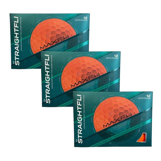 Maxfli StraightFli Golf Balls 3 Dozen 36 Balls Matte Orange Longer Distance