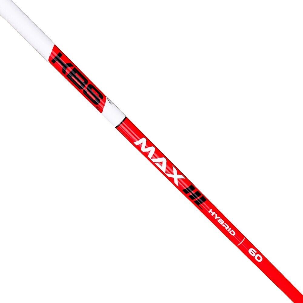 ASSEMBLED KBS Max HL Hybrid Shaft Graphite Red .370 Tip Grip & Adapter Installed NEW