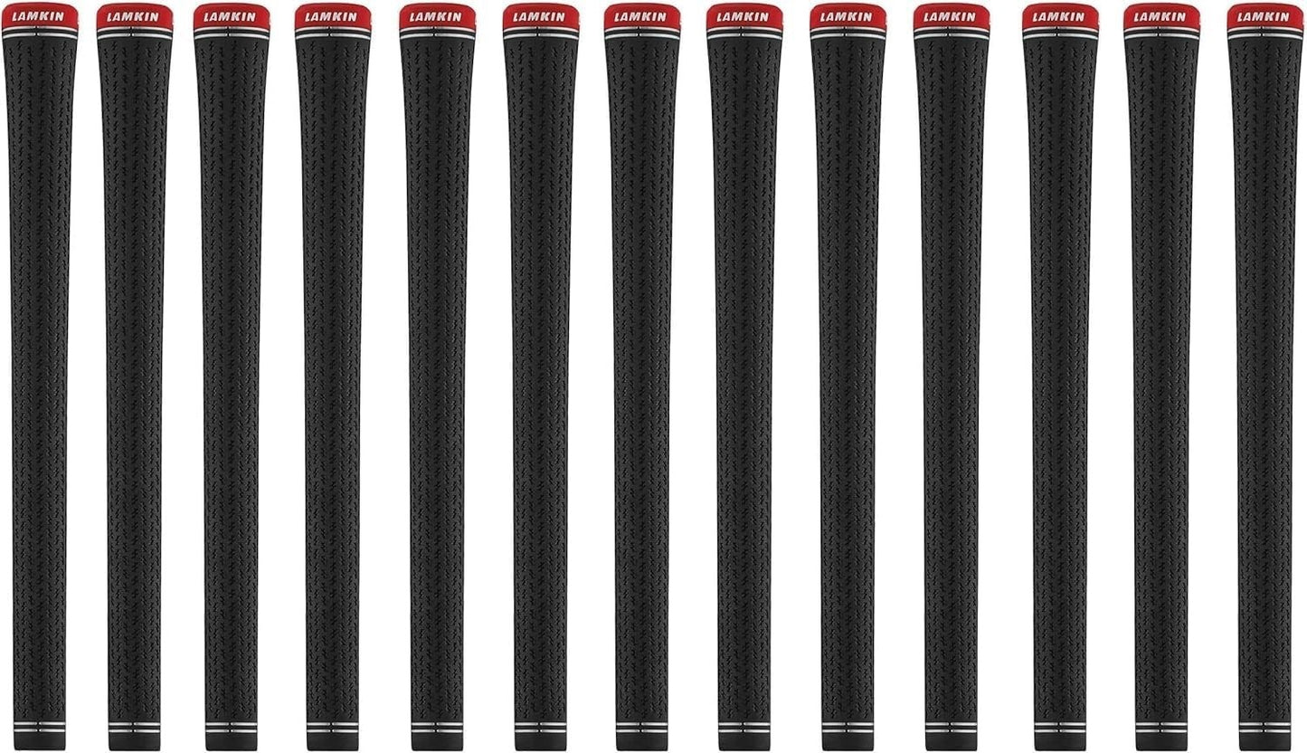 Set of 13 Lamkin Crossline Black 360 Golf Grips Standard Size