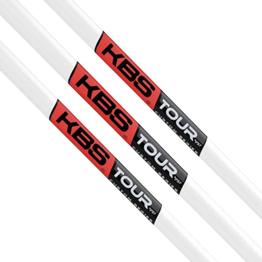 Set of 3 KBS Tour Custom White Pearl Wedge Shaft Signature Red Stiff