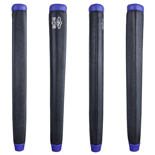 The Grip Master Kidd Sewn Paddle Putter Grip Black with Blue Cap