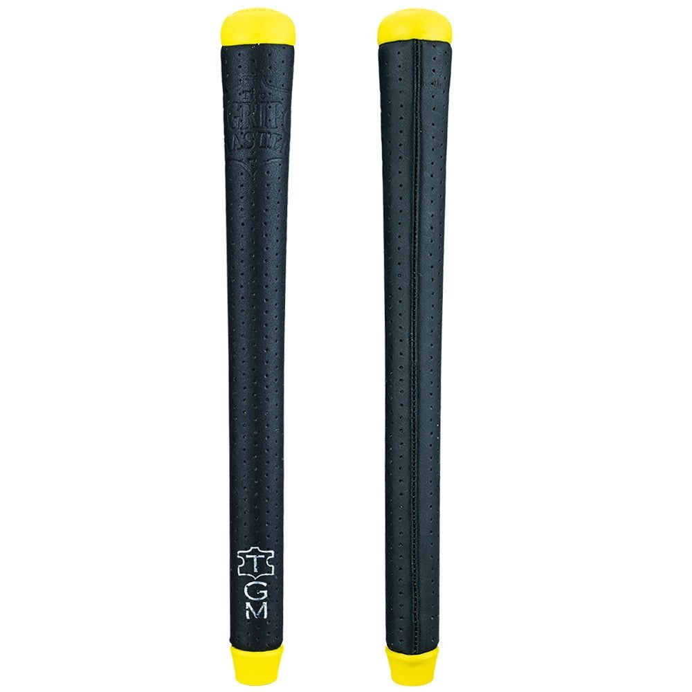 The Grip Master Cow Hide Putter Grip Yellow Cap Standard Size