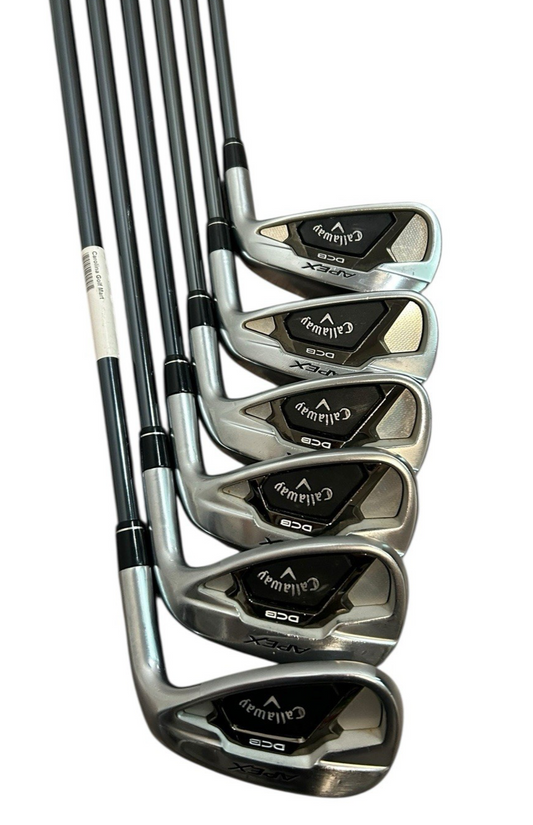 Callaway Apex DCB Iron Set 6-AW Right Hand Graphite Recoil Dart F3 Regular Flex Pre-Owned