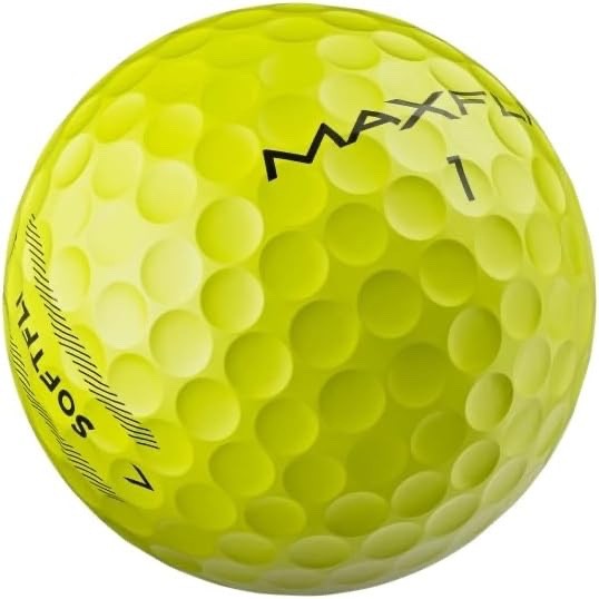 Maxfli SoftFli Golf Balls 1 Dozen 12 Balls Gloss Yellow Ultra Low Compression