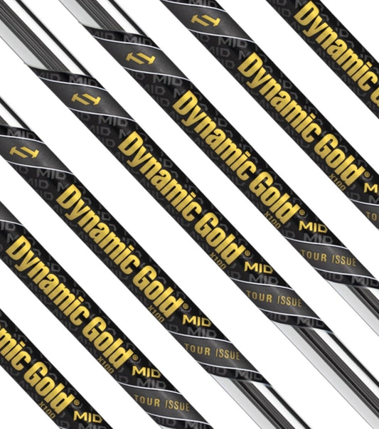 True Temper Dynamic Gold Mid Tour Issue 130 Iron Shafts .355 Steel Choose Flex