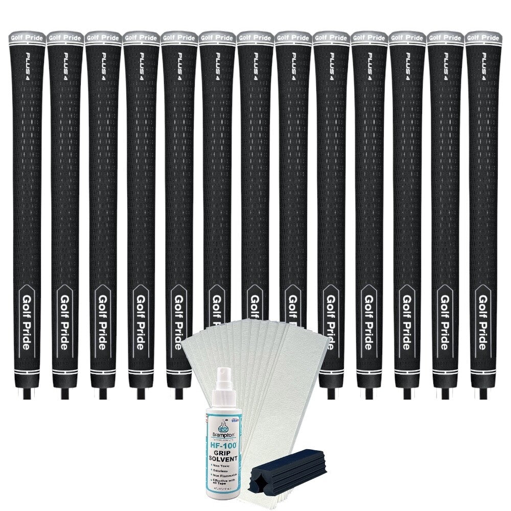 Set of 13 Golf Pride Tour Velvet Plus 4 Black Grips with Grip Kit Standard Size