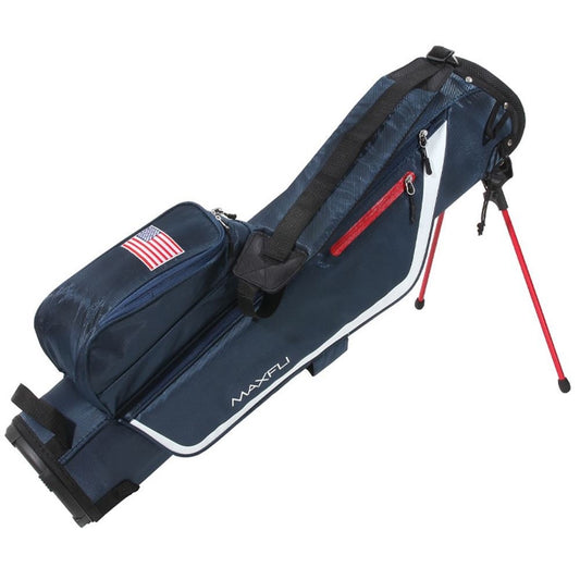 Maxfli Sunday Golf Stand Bag 3 Way Divider Red White Blue USA