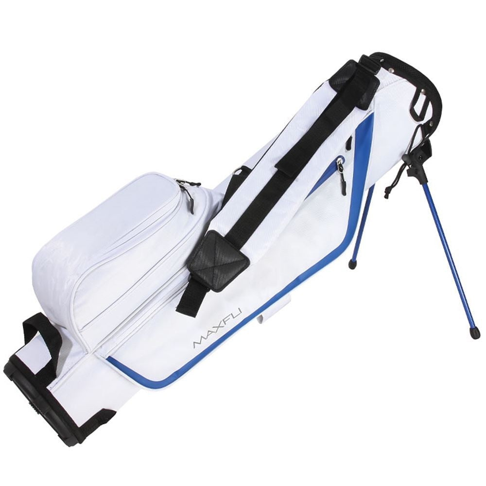 Maxfli Sunday Golf Stand Bag 3 Way Divider White Blue USA