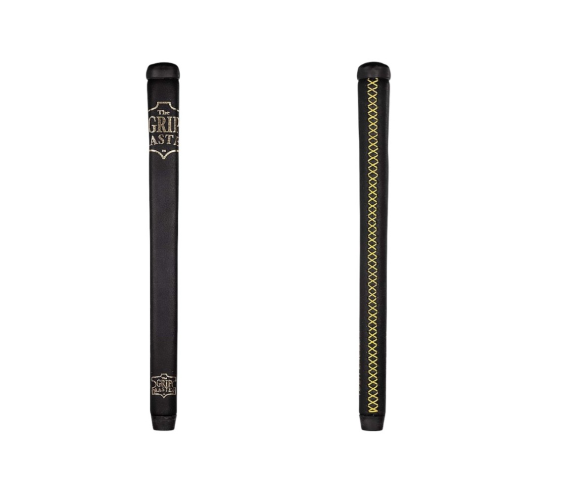 The Grip Master Cross Lace Tour Laced Putter Grip Cap Black Yellow