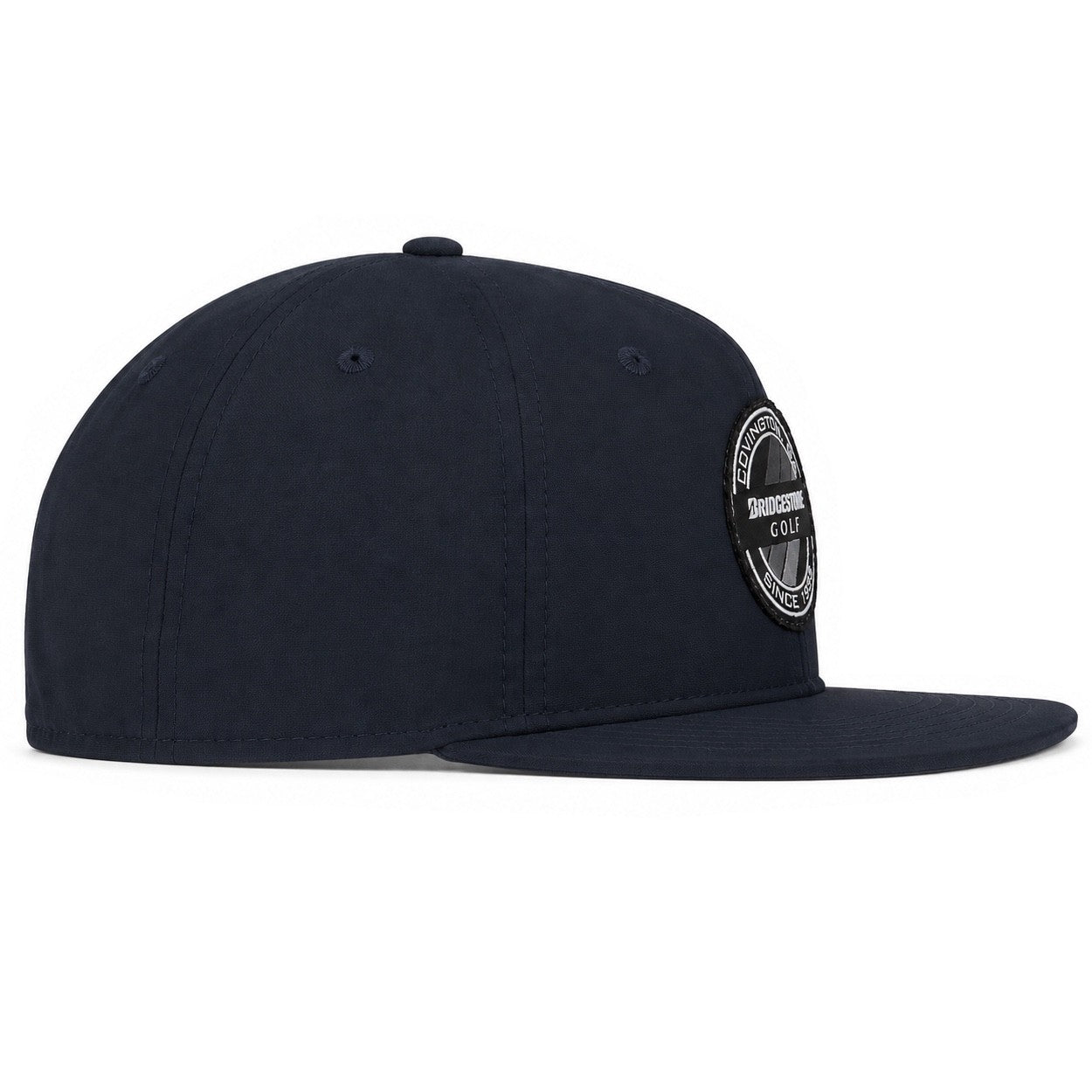 Bridgestone Crusher Hat 6 Panel Adjustable Snapback Hat Lightweight Black Navy