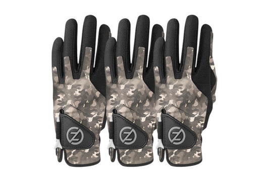 Pack of 3 Zero Friction Night Camo Golf Gloves One Size Glove Left Brand New