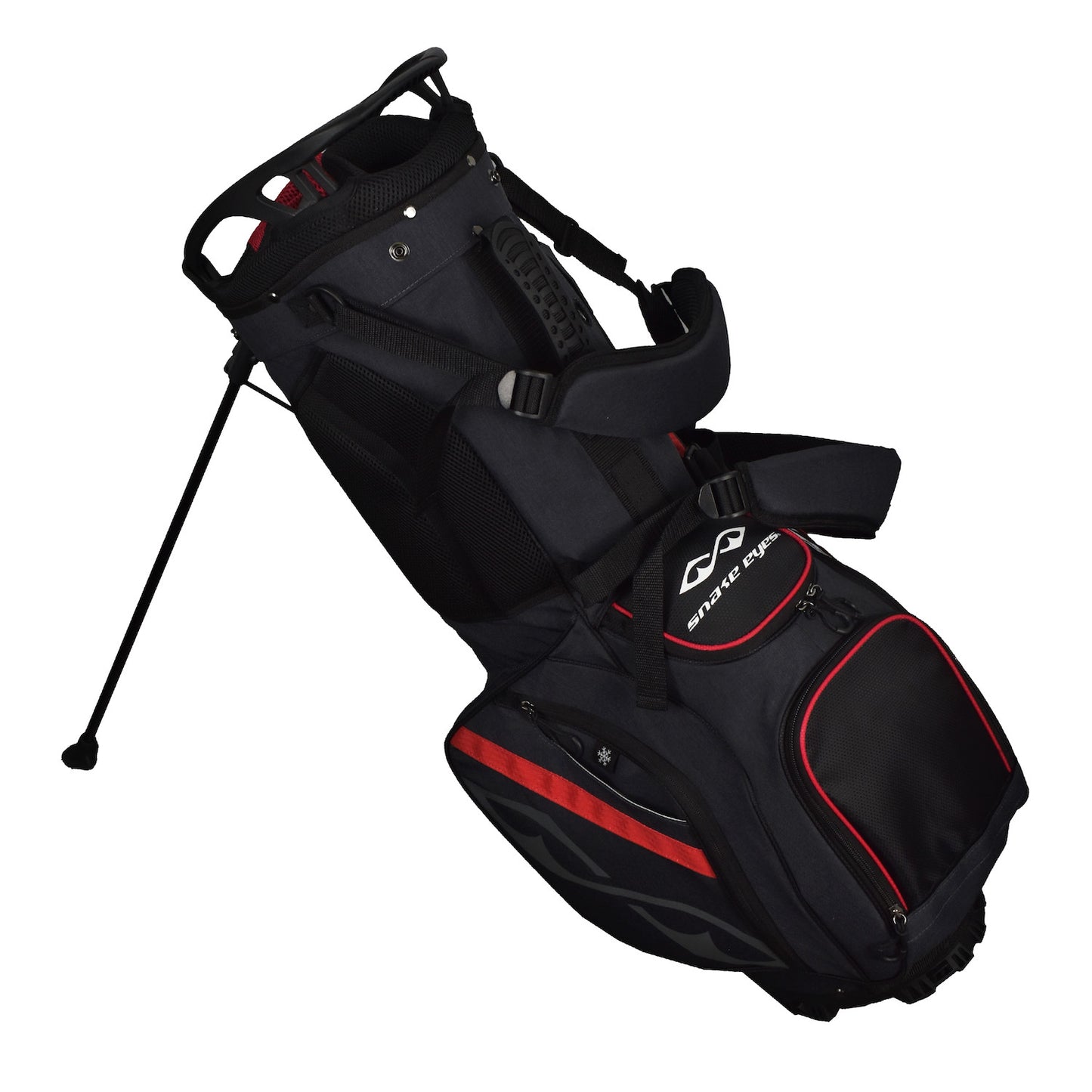 Snake Eyes SE300 Hybrid Stand Golf Bag 14 Way Divider Black Red