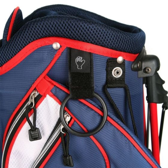 Powerbilt TPS Dunes USA Flag Golf Stand Bag Red White Blue 6 Way Divider