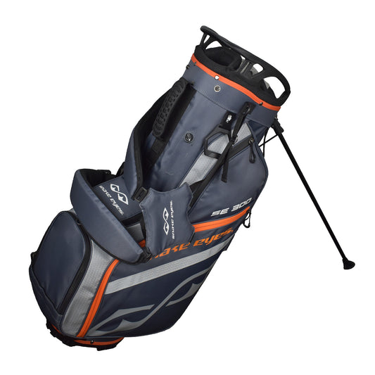 Snake Eyes SE300 Hybrid Stand Golf Bag 14 Way Divider Grey Orange
